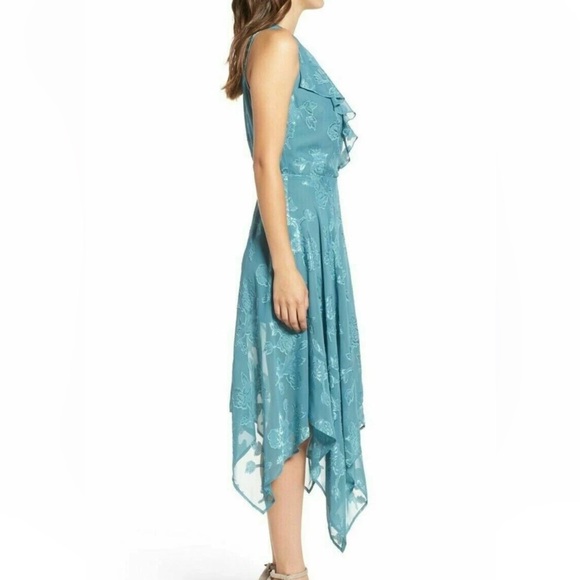Leith Womens Sleevless Ruffle Neck
Floral Wrap Midi Dress Teal
Small - Picture 5 of 11